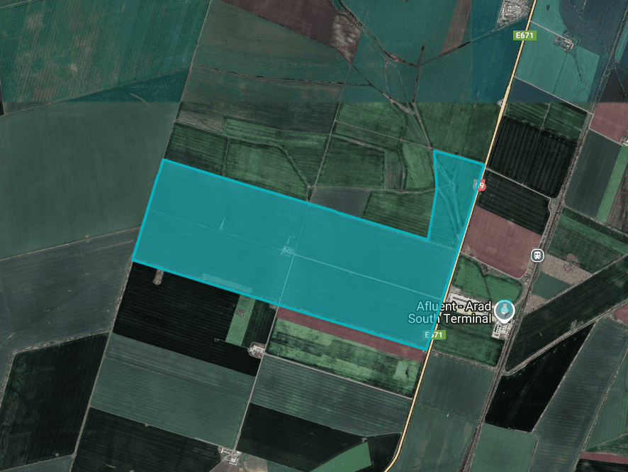 Land for industrial development Afluent Arad South Terminal